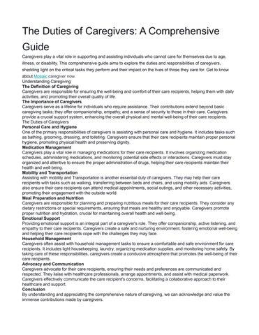 Challenges Faced: A Look into Caregiver‌ Responsibilities