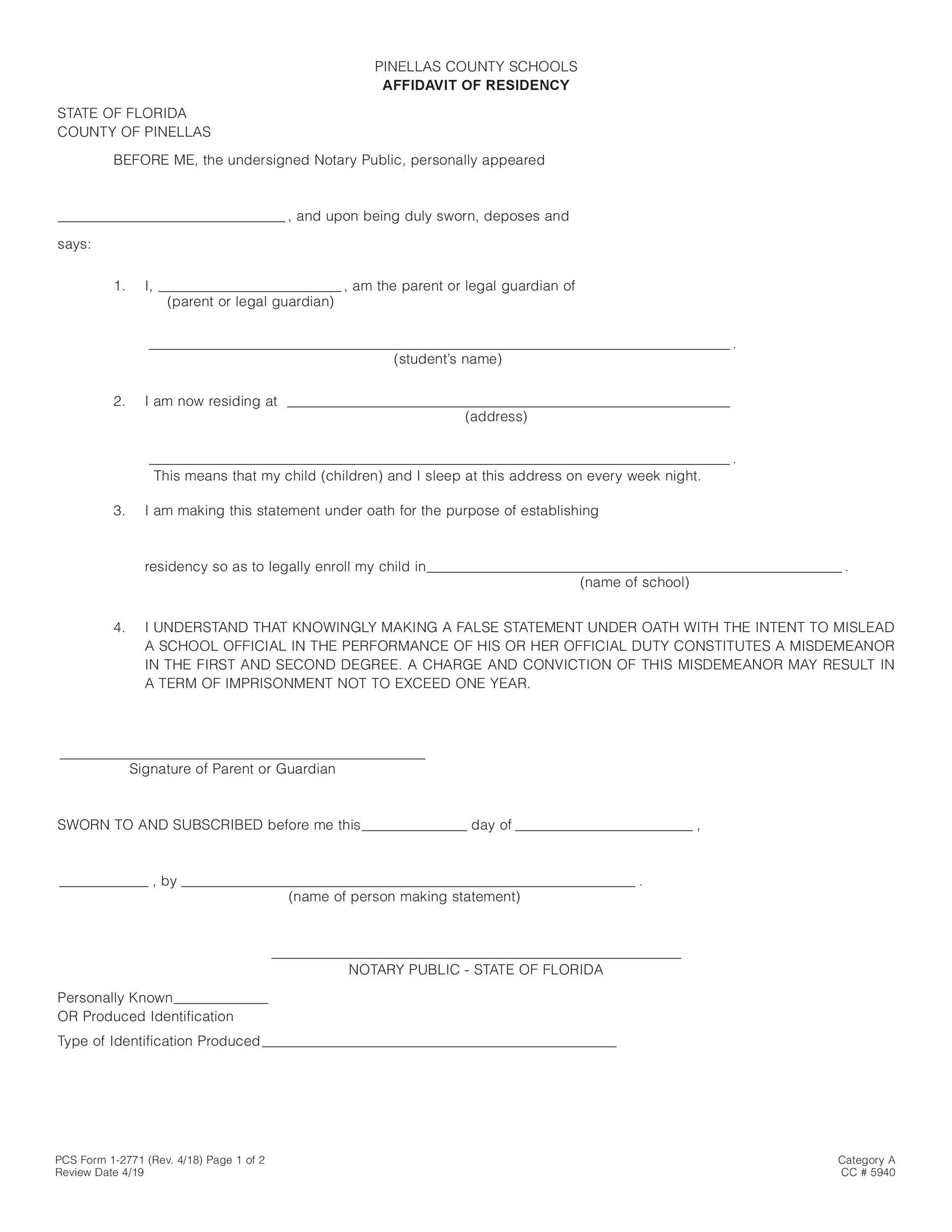 Proof of Residency ​and Address Requirements